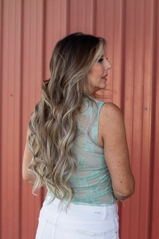 Ever After Lace Top ~ Mint