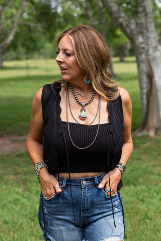 Tied & True Sweater ~ Black