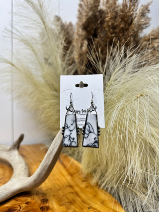 High Noon Drops ~ White Howlite
