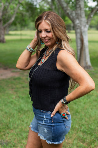 Tied & True Sweater ~ Black