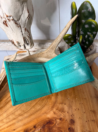 Cowtown Bloom Wallet ~ Turquoise