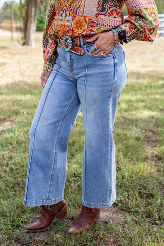 Pintuck Ranch Jeans