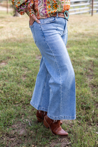 Pintuck Ranch Jeans