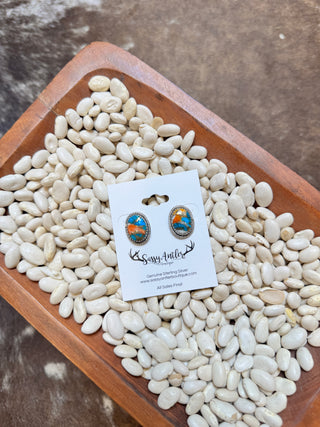 Spiny Turquoise Earrings