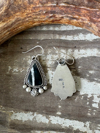 White Buffalo Dangle Earrings