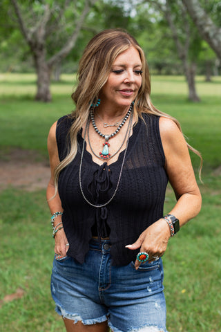 Tied & True Sweater ~ Black