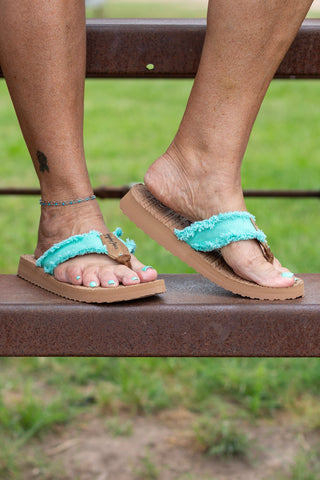 Brexly Flip Flops ~ Aqua