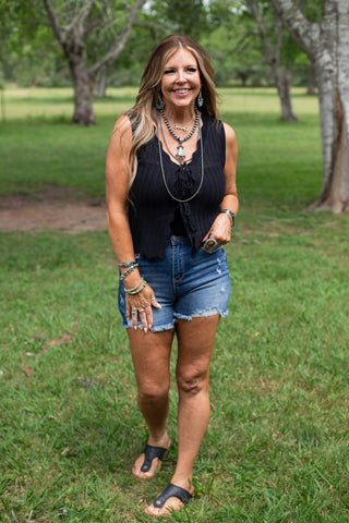 Tied & True Sweater ~ Black