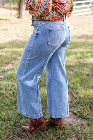 Pintuck Ranch Jeans