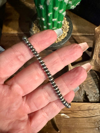 Saucer Pearl Stretch Bracelet ~ 4.5mm