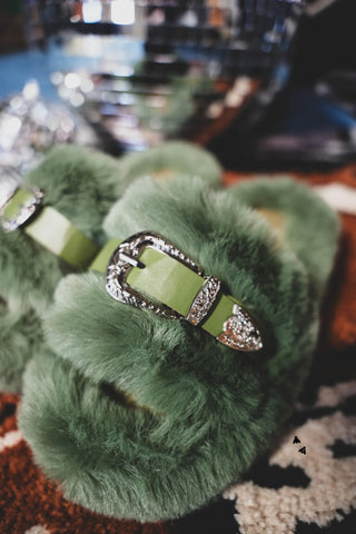 Buckle Up Slippers ~ Cacti