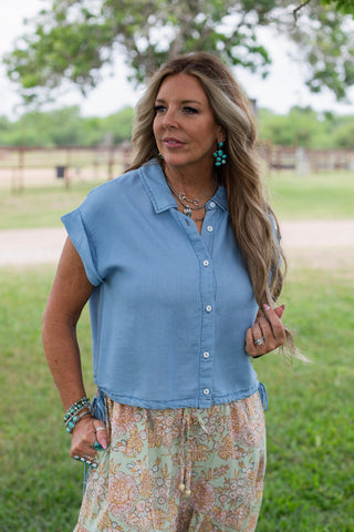Chambray Charm Top