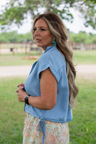 Chambray Charm Top