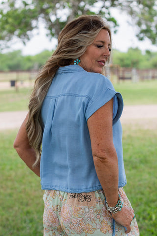 Chambray Charm Top