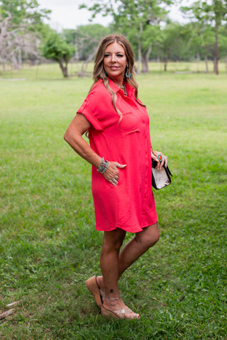 Easy Breezy Dress ~ Cherry