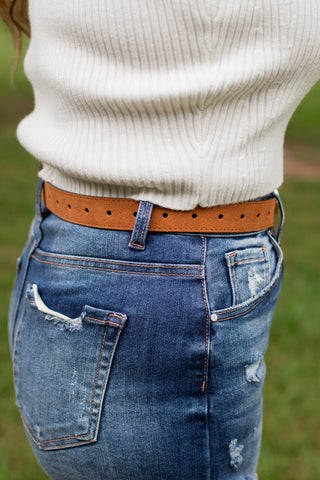 Saddle Chic Belt ~ Cognac
