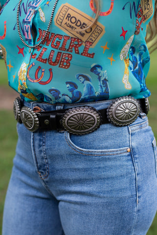 Drifter Concho Belt ~ Black