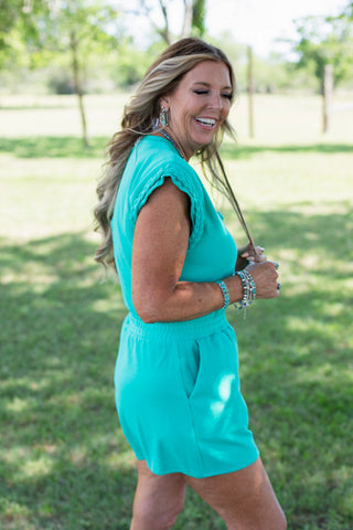 Cowgirl Lagoon Romper