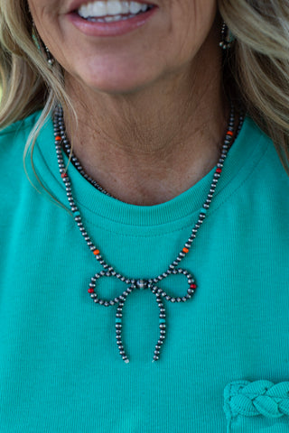 Prairie Gem Bow Necklace
