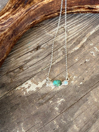 Western Halo Necklace ~ Oval