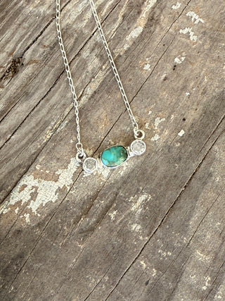 Western Halo Necklace ~ Oval