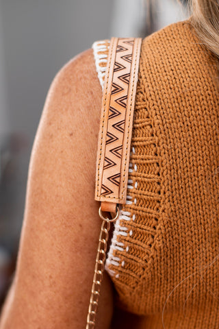 Cowtown Classic Clutch Handbag ~ Tooled Leather