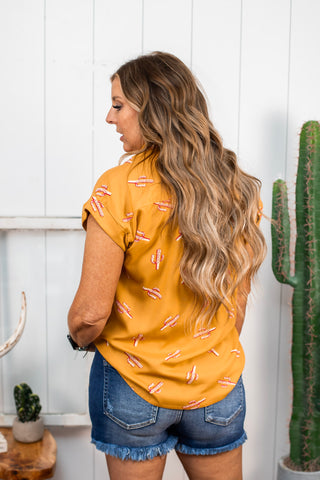 Saguaro Sunset Top
