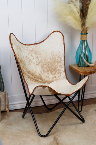 Ranch Hand Chair ~ Tan & White B