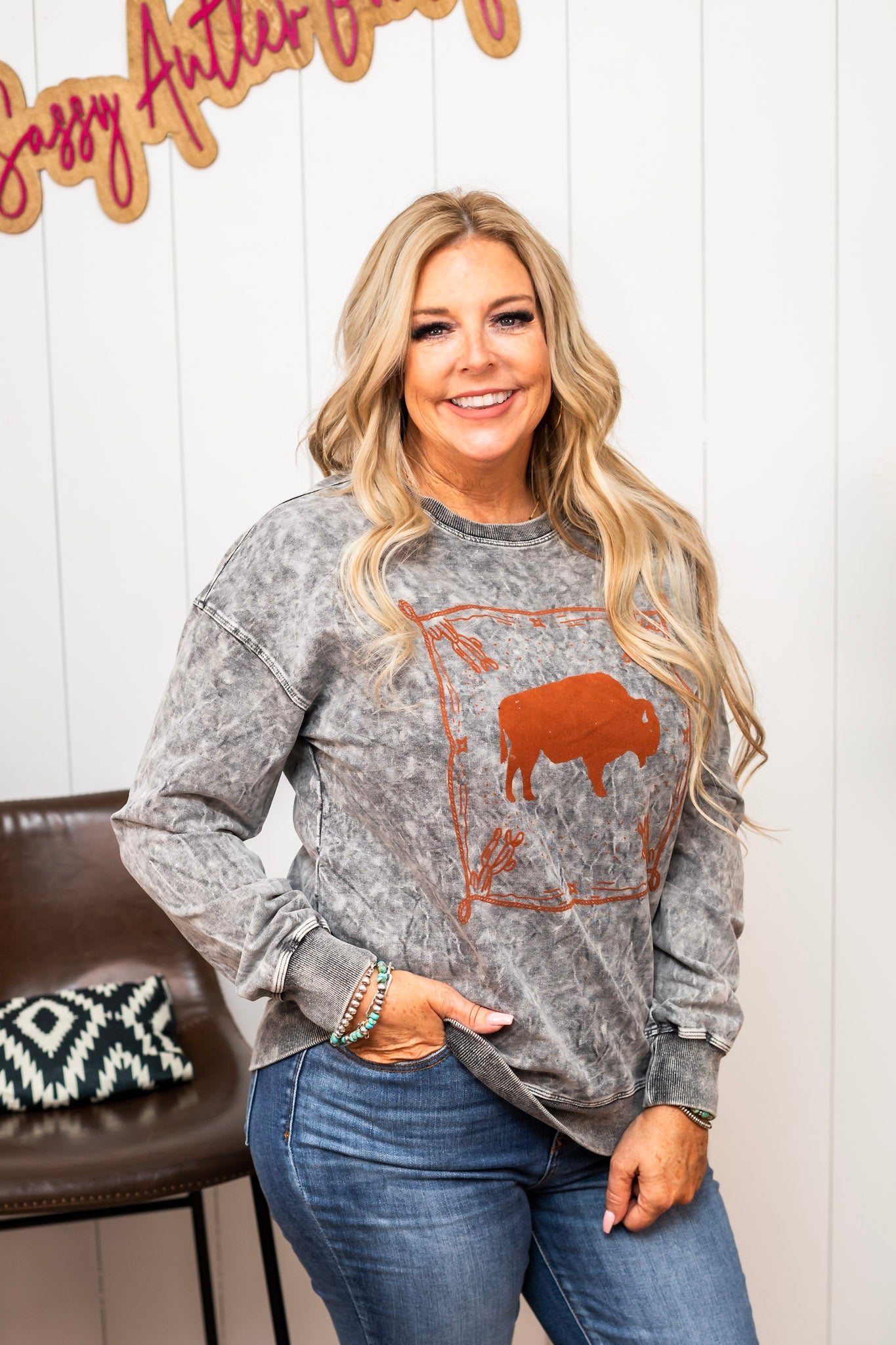 Blazing Buffalo Sweater