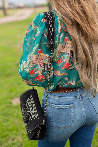 Cowtown Classic Clutch Handbag ~ Black