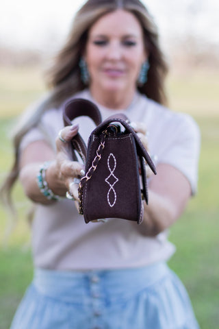 Cowtown Classic Clutch Handbag ~ Brown