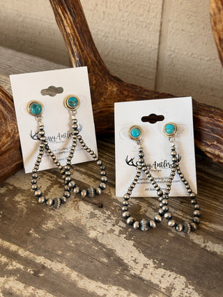 Turquoise Mesa Pearl Earrings