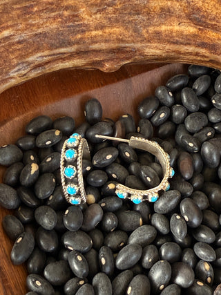 Turquoise Hoops