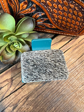 Cowhide Hair Clips ~ Small