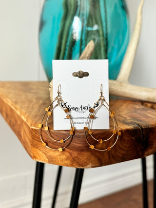 The Megan Earrings ~ Brown