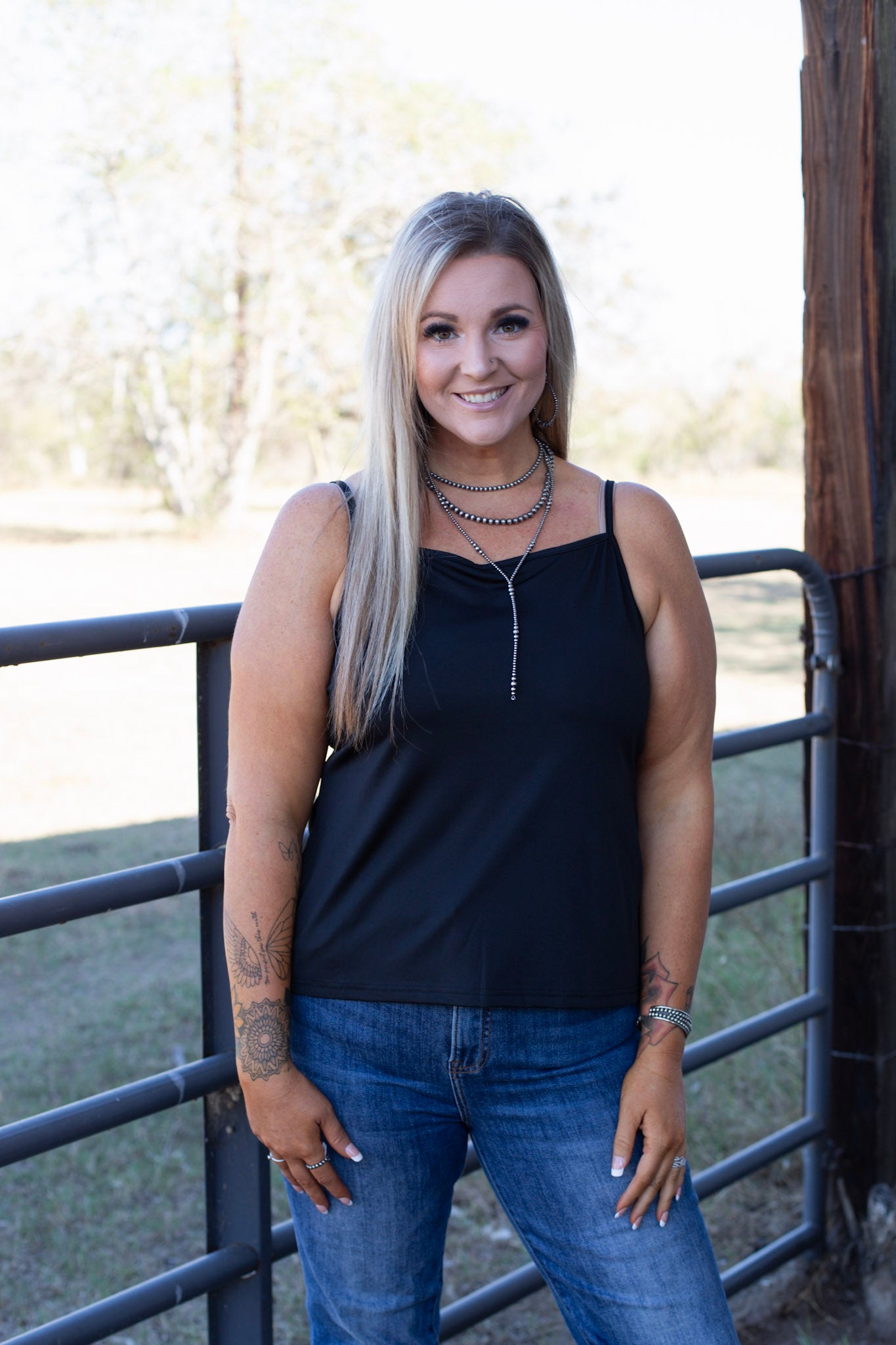 Golden Hour Cami Top ~ Black