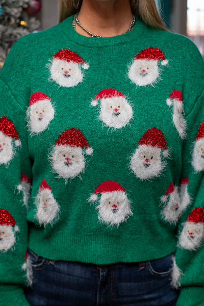 Santa Sweater ~ Green