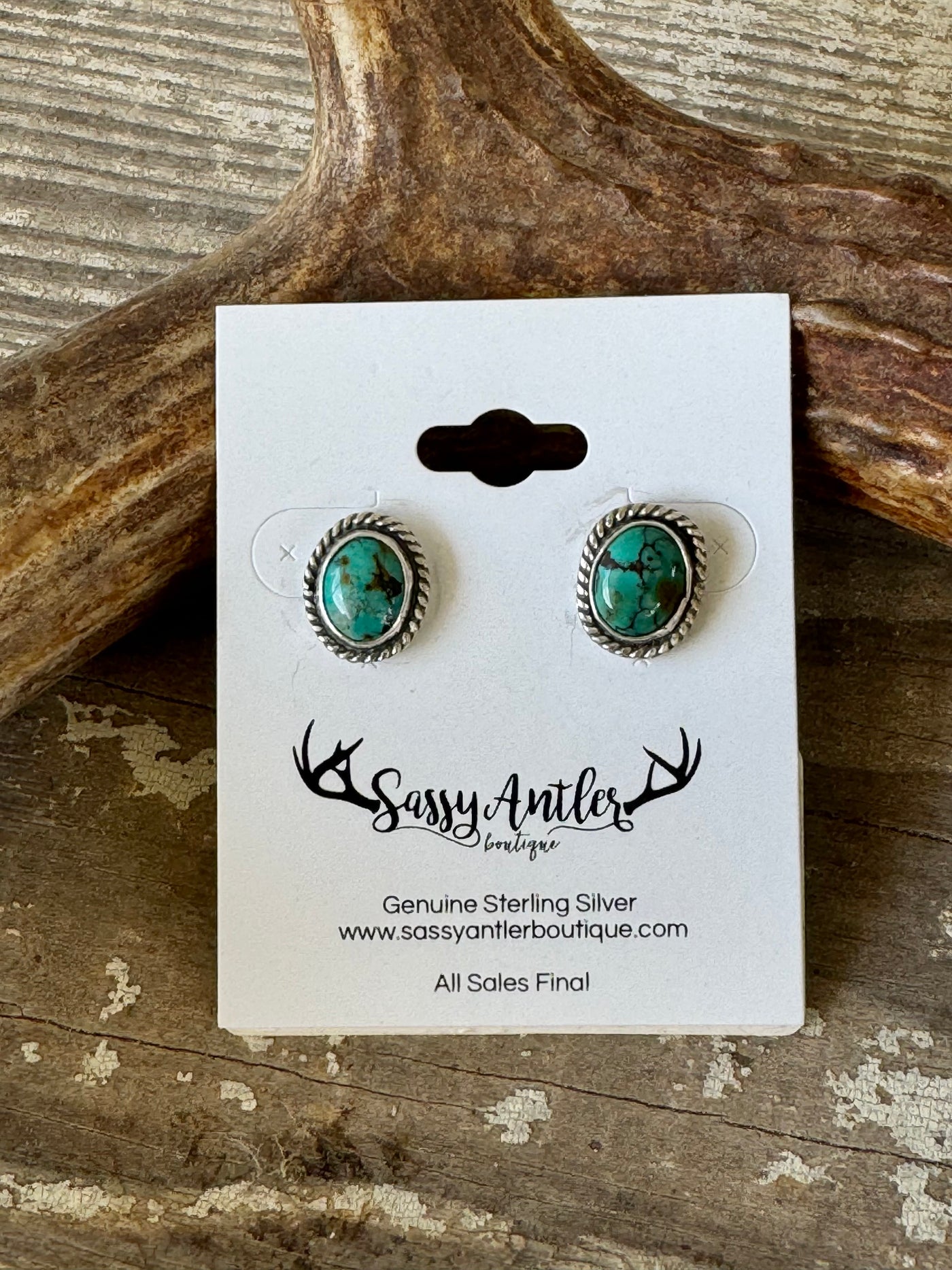 Hubei Turquoise Stud Earrings