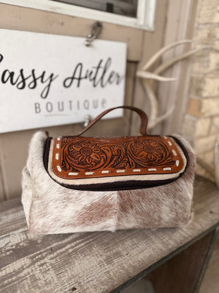 Ranch Hand Toiletry Bag ~ Cowhide