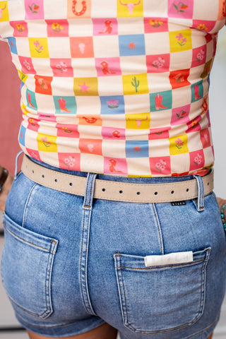 Saddle Chic Belt ~ Beige