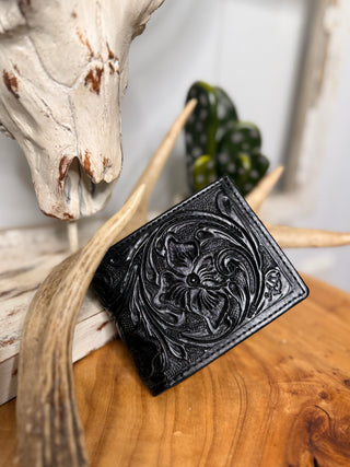Cowtown Bloom Wallet ~ Black