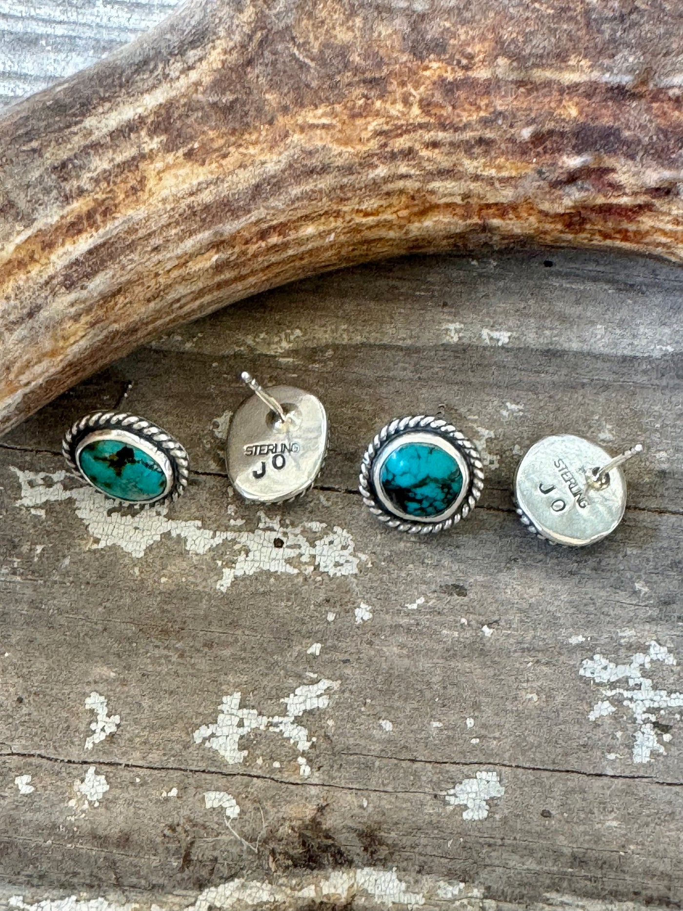 Hubei Turquoise Stud Earrings