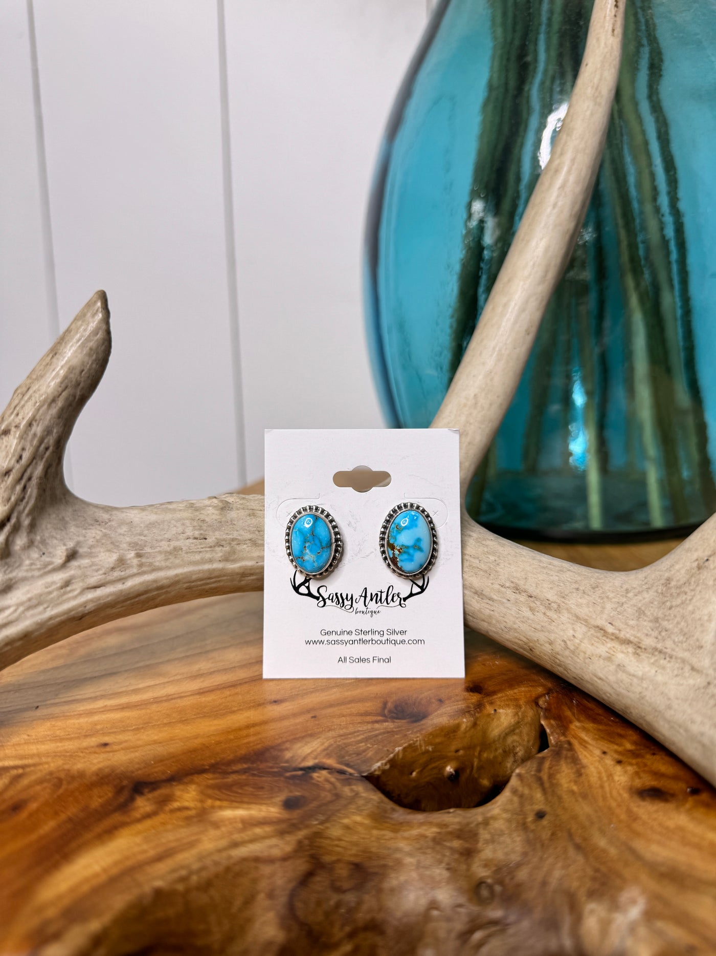 Kingman Turquoise Post Earrings