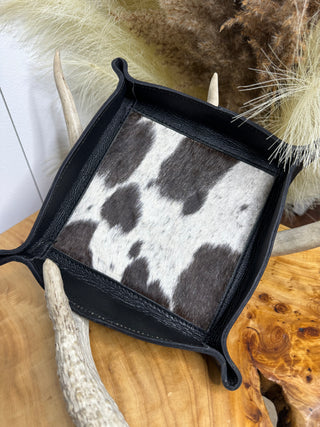 Cowhide Catchall ~ Black