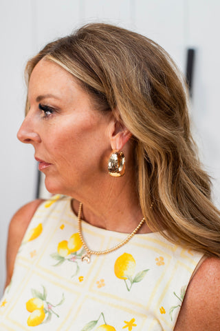 Hammered Halo Hoops ~ Gold