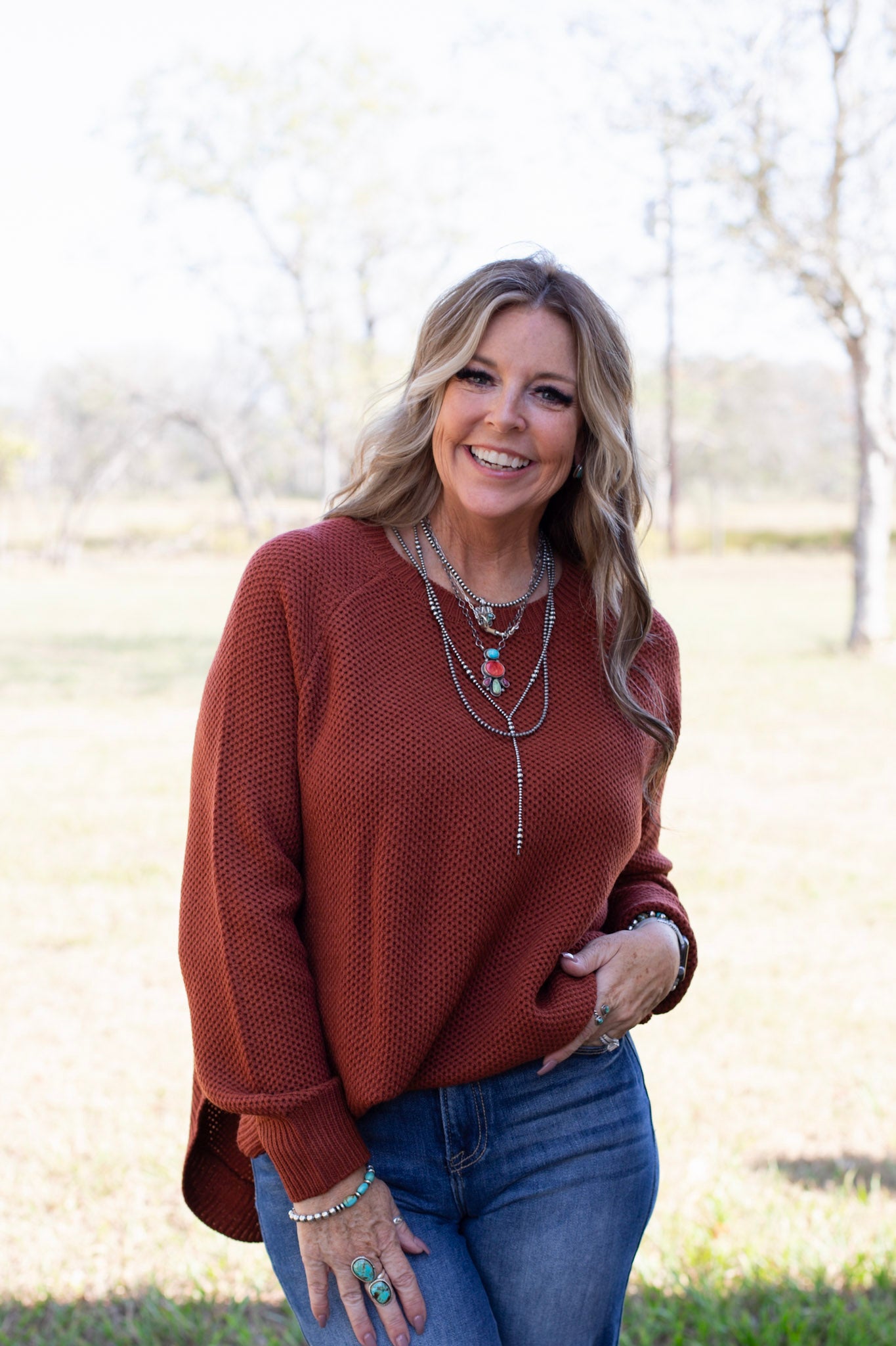 Buffalo Bend Sweater ~ Spice