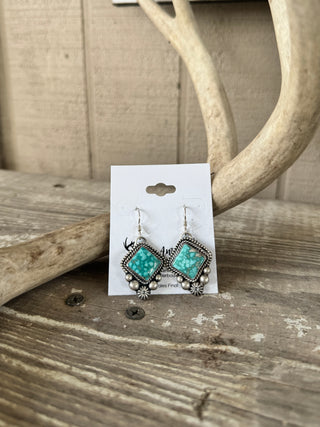 Whitewater Turquoise Dangle Earrings