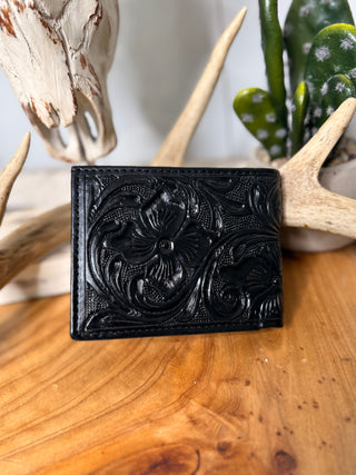 Cowtown Bloom Wallet ~ Black