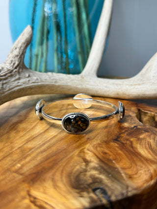 Mosaic Onyx & Tigers Eye Bangle