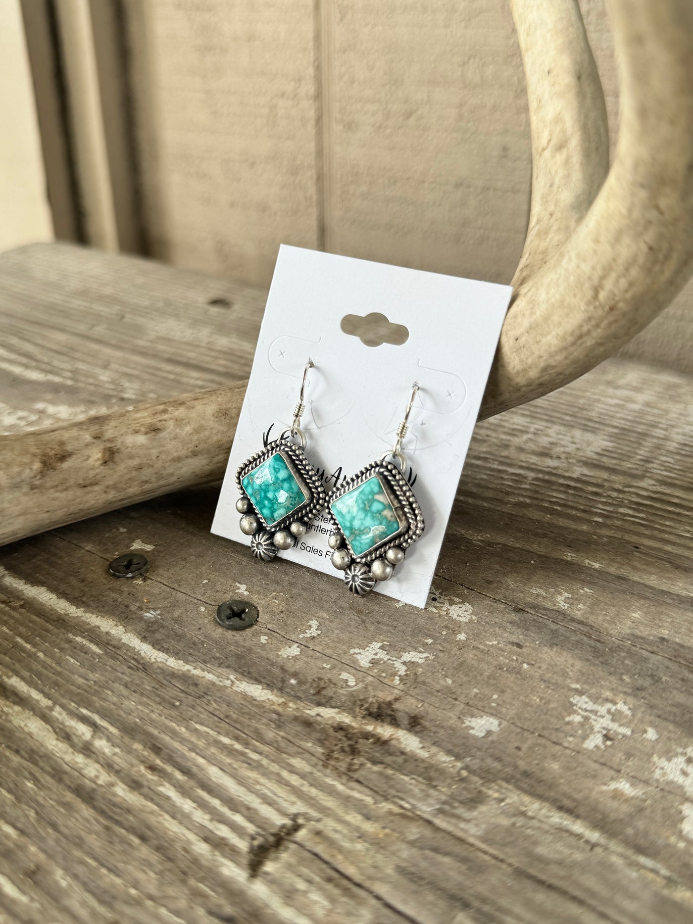 Whitewater Turquoise Dangle Earrings